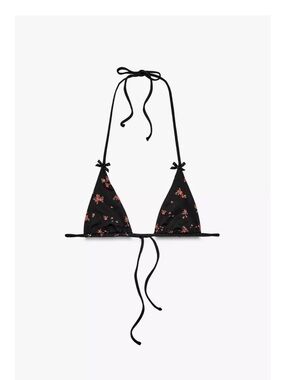 NWT Zara floral bikini top